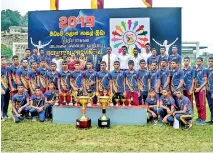  ??  ?? Boys Athletic champions -- Walala A. Ratnayake Central dominated the Central Province Meet for another year