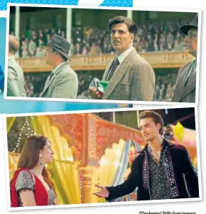  ??  ?? (Clockwise) Stills from teasers for Zero, Gold and Loveratri