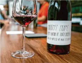  ?? John Storey/Special to the Chronicle ?? The Cabernet Franc of Berkeley's Broc Cellars in 2018. More recently, Broc changed the label to read “KouKou,” which led to an increase in sales.