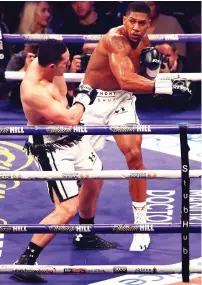  ?? Getty Images file ?? Joshua during his fight with Joseph Parker. —