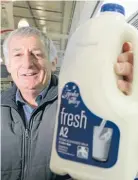  ?? Photo: Kirk Hargreaves/Fairfax Media. ?? Milk man: Keith Woodford pictured at Barrington Mall Fresh Choice which stocks A2 milk.