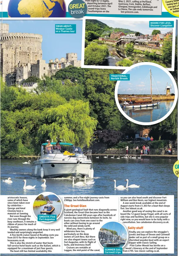  ??  ?? SWAN ABOUT: Windsor Castle on a Thames tour