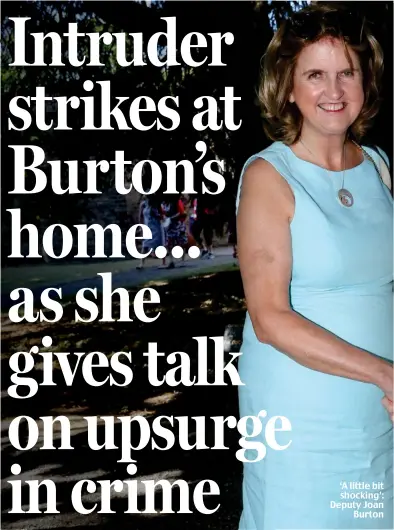  ??  ?? ‘A little bit shocking’: Deputy Joan Burton