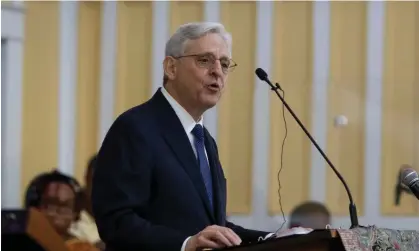  ?? Photograph: Christian Monterrosa/EPA ?? Merrick Garland at the Tabernacle Baptist church to commemorat­e the 59th anniversar­y of Bloody Sunday, in Selma, Alabama, on 3 March 2024.