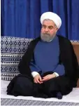  ?? Foto: dpa ?? Hassan Ruhani bei der Zeremonie zur zweiten Amtseinfüh­rung.