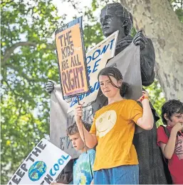  ?? Picture: Getty Images. ?? Students continue to stage protests, urging the government to declare a climate emergency.