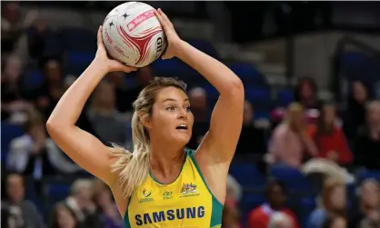  ??  ?? Gretel Tippett was named player of the match after stepping in for the injured Caitlin Bassett. Photograph: Anthony Devlin/PA