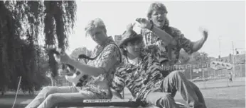  ?? EPITOME PICTURES/DHX MEDIA PHOTOS ?? Snake, above left, with fellow Zit Remedy band members Joey Jeremiah and Wheels during the filming of a music video in 1980s-era Degrassi. Stefan Brogren, left, now principal of Degrassi High.