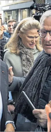  ?? Alexis Sciard ?? Former French president Nicolas Sarkozy greets supporters ahead of a book signing in Paris last week and, below, his wife, Carla, who has been vocal in his defence
Picture