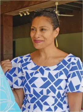  ?? Ronald Kumar ?? SODELPA member Lynda Tabuya after the Party annual general meeting at the Novotel convention centre on November 28, 2020. Photo: