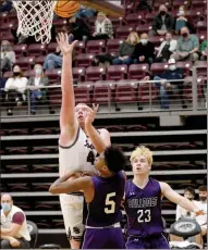  ?? Bud Sullins/Special to the Herald-Leader ?? Siloam Springs senior Jackson Ford goes up for a shot Dec. 15 against Fayettevil­le.