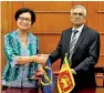  ??  ?? Finance Ministry and Mass Media Secretary Dr. R.H.S. Samaratung­a and ADB Country Director Sri Widowati after signing the loan agreement in Colombo