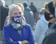  ?? MEDIANEWS GROUP FILE PHOTO ?? U.S. Rep. Mary Gay Scanlon, D-5 of Swarthmore, greets voters last November.