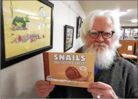  ?? SUBMITTED PHOTO ?? Kutztown artist Kevin McCloskey exhibits original artwork from his children’s books at Kutztown Community Library, including art from his latest children’s book “Snails Are Just My Speed!” coming out in May.
