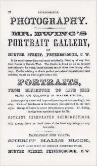  ??  ?? Fuller’s Counties of Peterborou­gh & Victoria Directory for 1865 and 1866 is the first opportunit­y to see how many photograph­ers were in the area in the mid-1860s.