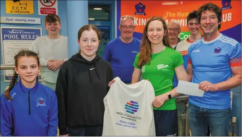  ?? Photo by Mark O’Sullivan ?? Jack Maguire, Ger McDonnell, Michael O’Connell, Rory Kearney, Kate O’Shea, Aine Gibbons, Claire O’Connell and John Edwards at the Tralee Complex before Claire left for Qatar.