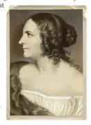  ??  ?? Shape of my heart: (above) two illustrati­ons from Heine’s Lyric Intermezzo: ‘On wings of song, my love, I carry you forth’ and‘My darling, we sat together, cosy in our frail boat’; (left) German singer Wilhelmine Schröderde­vrient in 1850