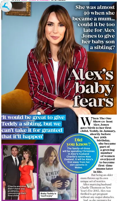  ??  ?? Charlie and Alex didn’t have any problems conceiving their first child Baby Teddy is ‘such a joy’