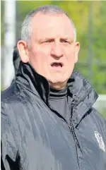  ??  ?? Raging Glencairn manager Willie Harvey
