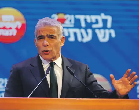  ?? Reuters ?? Yesh Atid party leader Yair Lapid has been asked by President Reuven Rivlin to form a coalition