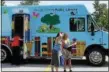  ?? COURTESY OF GCPL ?? Geauga County Public Library Fun Bus Bookmobile is partnering with United Way Services of Geauga County’s Women United group to bring a Reading and Feeding program to some locations.