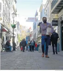  ?? NACHO MARÍN ?? La calle Real de Gibraltar, a mediados de diciembre de 2020.