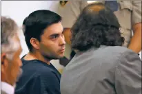  ?? Jesse Moya ?? Damian Herrera appears in Taos District Court in 2018 on charges related to the June 15 shooting death of 61-year-old Michael Kyte.