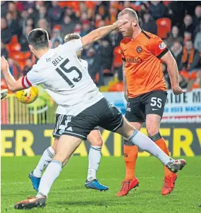  ?? Pictures: SNS. ?? Above: Pavol Safranko in action for United. Clockwise from top left: Scoring against Queen of the South at Palmerston; running away to celebrate after scoring against Partick Thistle at Firhill; blasting in a goal against Ayr United at Tannadice.