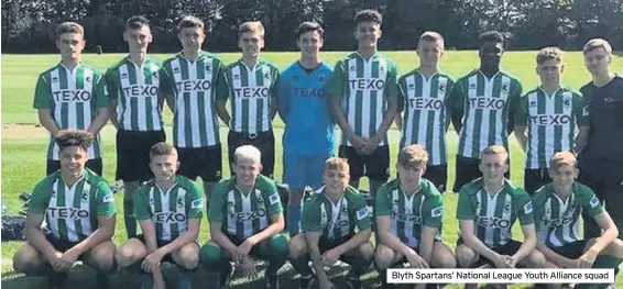  ??  ?? Blyth Spartans’ National League Youth Alliance squad