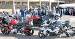  ??  ?? Members of the OB Bikers Club who provided a roaring escort for guest of honour Navi Pillay, from left, Viven Bandiah, D Naidu, Rad Randy, Selvan Govender, Desmond Naidoo, Derrick Achary, Radhi Pillay, Kogalan Govender, Suren Deonarain and Shakira Khan.