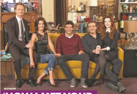  ?? DAN MACMEDAN, USA TODAY ?? Neil Patrick Harris, left, Cobie Smulders, Josh Radnor, Jason Segel and Alyson Hannigan will move out of the apartment after nine seasons.