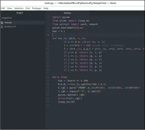  ??  ?? Atom is flexible and powerful, and the PyMakr plugin certainly proves it.