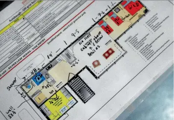  ?? (Joyce Marshall/Fort Worth Star-Telegram/TNS) ?? The layout for a bomb shelter under constructi­on at Rising S Co.