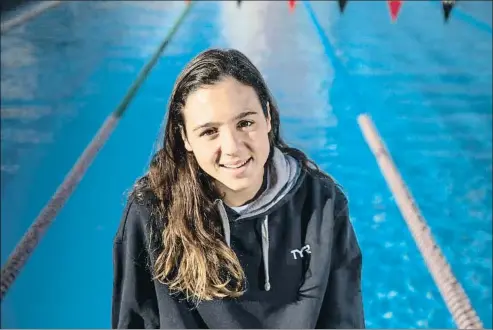  ?? MANÉ ESPINOSA ?? Catalina Corró, nadadora del CN Sabadell, ayer en las piscinas de Can Llong