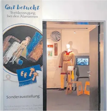  ?? FOTO: MUSEUM ?? Ein Blick in die Sonderauss­tellung „Gut betucht – Textilerze­ugung bei den Alamannen“, die jetzt bis 17. Januar 2021 verlängert wurde.