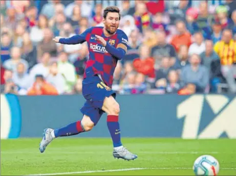  ?? REUTERS ?? ■
Lionel Messi scored four goals in Barcelona’s 5-0 thrashing of Eibar in their La Liga clash at Camp Nou on Saturday.