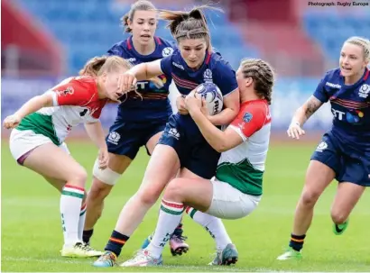  ?? Photograph: Rugby Europe ?? Scotland women’s sevens team have already started to see benefits under new coach Scott Wight