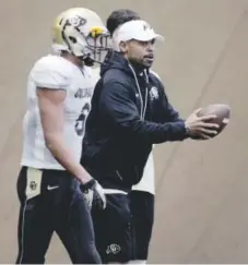  ??  ?? Joe Tumpkin, wrapping up his second season on the CU coaching staff, will be the Buffs’ defensive coordinato­r against Oklahoma State in the Alamo Bowl on Dec. 29. Cliff Grassmick, Daily Camera file