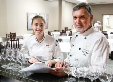  ??  ?? Chef Keith Muller, Conestoga College’s chair of the School of Business and Hospitalit­y, says he saw a marked difference in Taylor Martin’s confidence when she returned from studying in France.