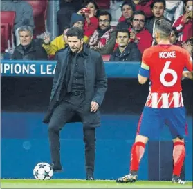  ?? FOTO: J.A.S. ?? Diego Pablo Simeone, en el partido de ayer ante la AS Roma