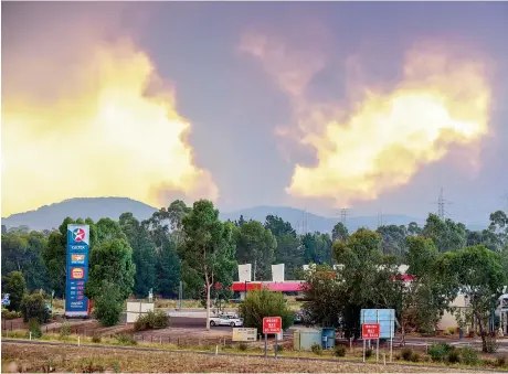  ??  ?? March began under smoky skies as horrific weather conditions made a fire in the Bunyip State Forest difficult to fight. The 15000-ha fire impacted on 700 to 800 properties and 29 residentia­l properties were lost.