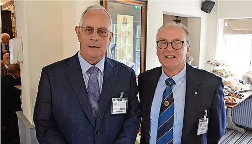  ?? Picture: Will Luker ?? Secretary David Lewis and Chairman Simon Foskett of Woodmancot­e Probus, who are celebratin­g their 40th anniversar­y for 2024