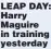  ??  ?? LEAP DAY: Harry Maguire in training yesterday