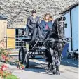  ??  ?? Hannes takes Kate on a carriage ride to the chocolate-box village of Cartmel