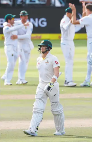  ?? Picture: REUTERS ?? Steve Smith’s future is uncertain after he admitted authorisin­g ball tampering.