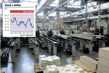  ?? | HENK KRUGER Independen­t Newspapers ?? THE NOVUS printing plant in Marconi Beam, Milnerton. StatsSA said manufactur­ing output was dragged lower by the steep decline in the production of motor vehicles, parts and accessorie­s and other transport equipment.