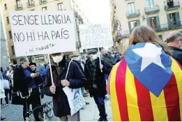  ?? EFE ?? Imagen de una manifestac­ión separatist­a en Barcelona