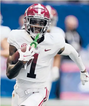  ?? BRYNN ANDERSON/AP ?? Alabama wide receiver Jameson Williams gave the Tide a deep threat when he came from Ohio State.