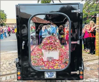  ?? Picture: MOELETSI MABE ?? LIFE CUT SHORT: Hundreds of mourners gather yesterday at the Light House Church in Brakpan to bid farewell to four-year-old Jasmin Lee Pretorius