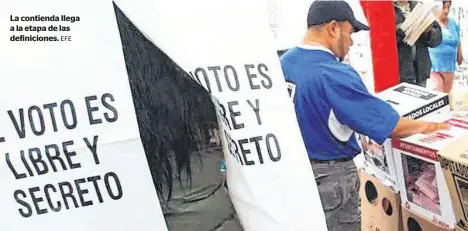  ?? EFE ?? La contienda llega a la etapa de las definicion­es.